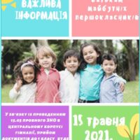 Батькам майбутніх першокласників. 15 травня 2021, субота