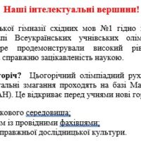 Наші інтелектуальні вершини!
